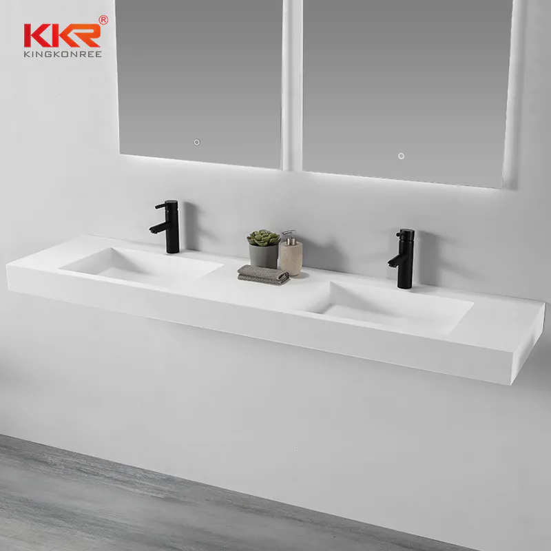 Acrylic Solid Surface Bathroom Vanity Set With Mirror KKR-1297
