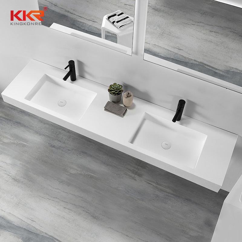 Acrylic Solid Surface Bathroom Vanity Set With Mirror KKR-1605