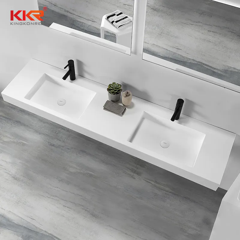 Acrylic Solid Surface Bathroom Vanity Set With Mirror KKR-1297