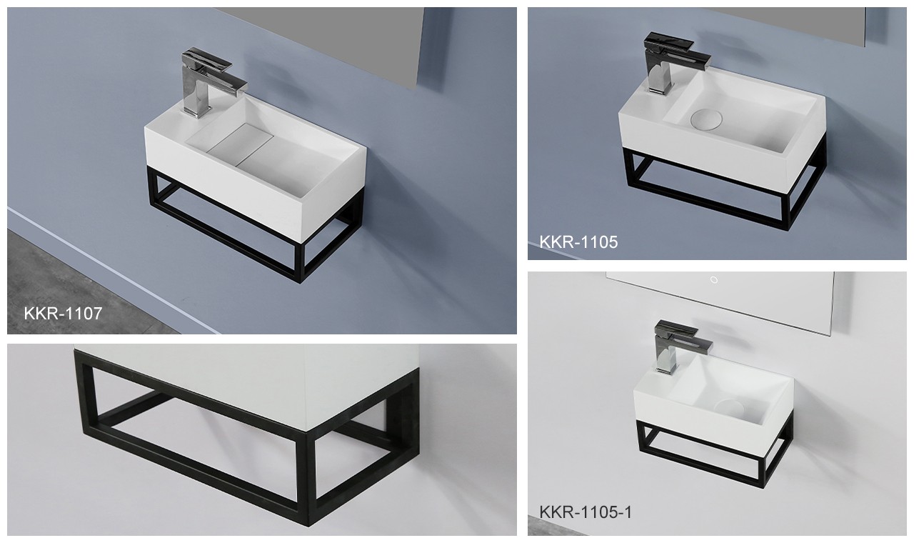 sanitary ware under basin cabinet design for motel-11