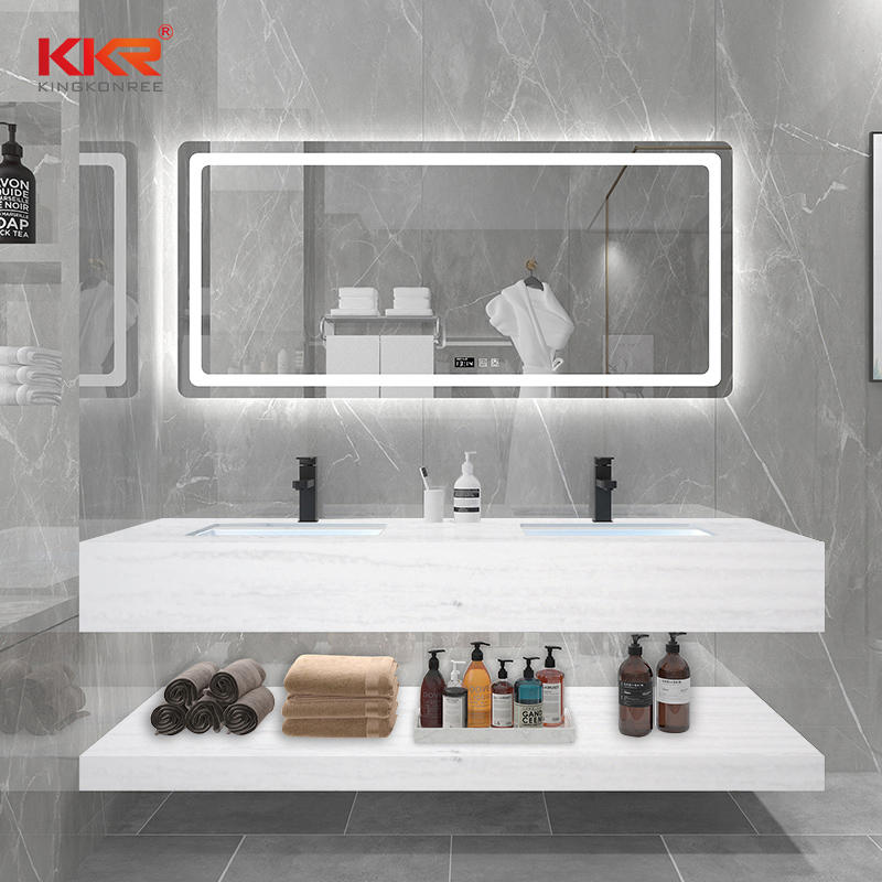 Solid Surface Marble Bathroom Wall Mount Wash Basin Kingkonree - Marble Stone Bathroom Vanity Sink