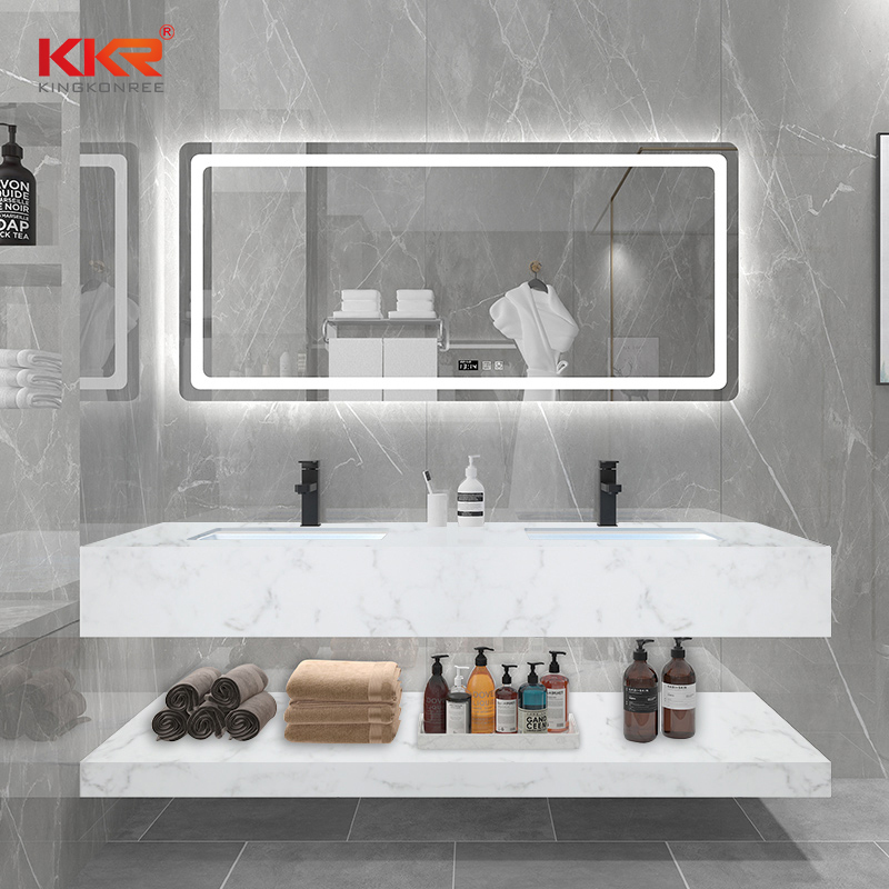 Hot Selling Artificial Marble Stone Solid Surface Wash Basin Vanity KKR-M8808