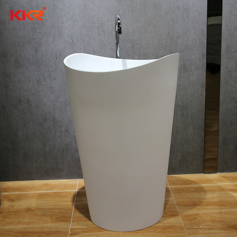 New Arrival Artifiicial Marble Solid Surface Stone Freestanding Basin KKR-1900