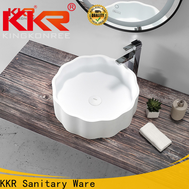 KingKonree marble table top wash basin design for hotel