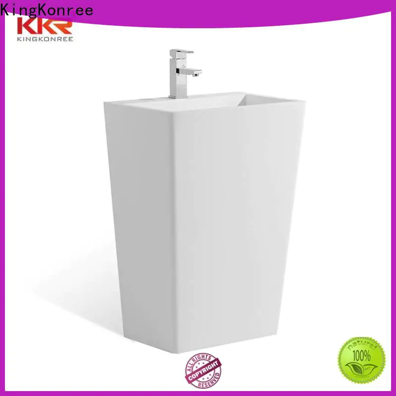 KingKonree professional pedestal wash basin design for motel