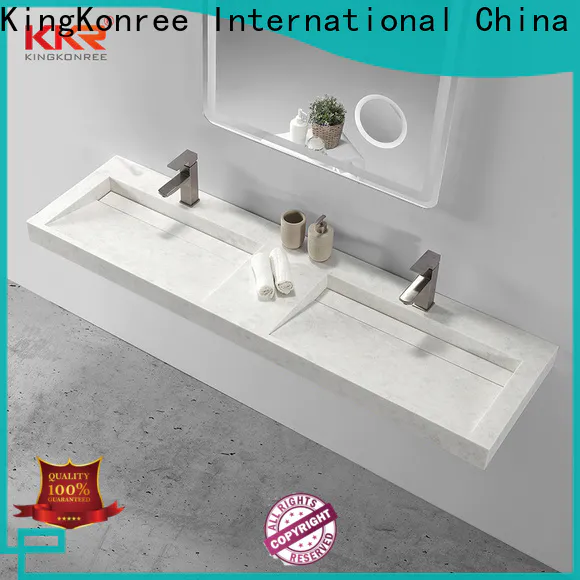 KingKonree wall hung vanity basin supplier for hotel