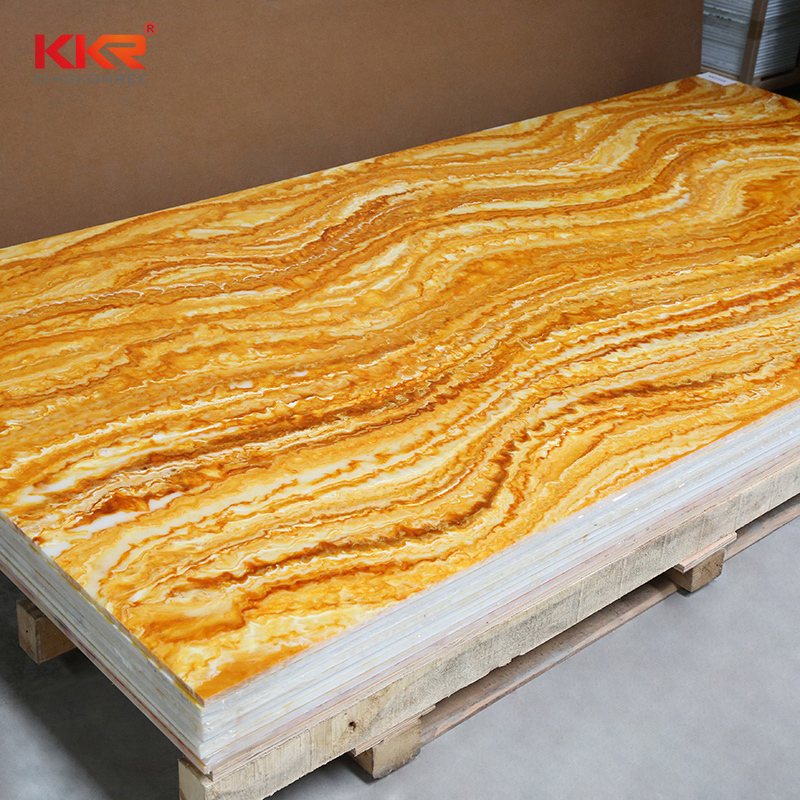 Marble Design Translucent Solid Surface Sheet KKR-A110