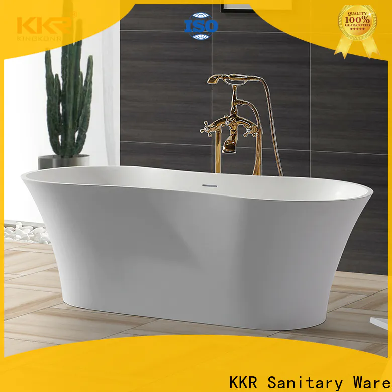 KingKonree hot-sale solid surface freestanding tub at discount for hotel