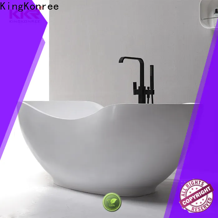 KingKonree stone resin bathtub at discount for family decoration