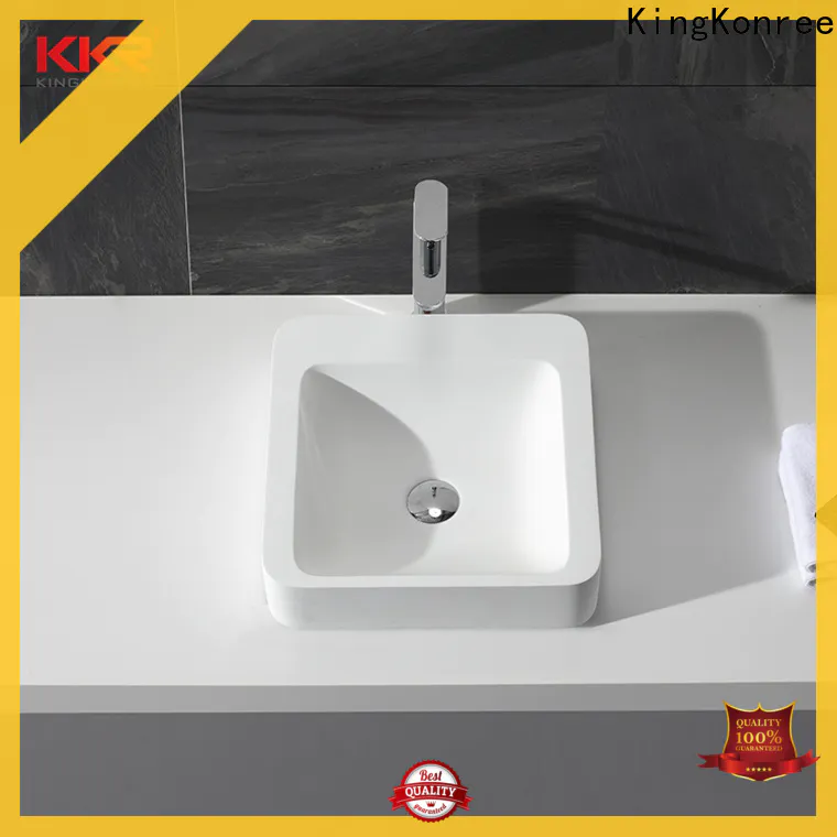 approved top mount bathroom sink kkr1328 cheap sample for hotel