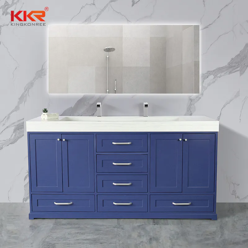 Stone Basin Hot Selling Solid Surface Stone Cabinet Basin Bathroom Cabinet 01