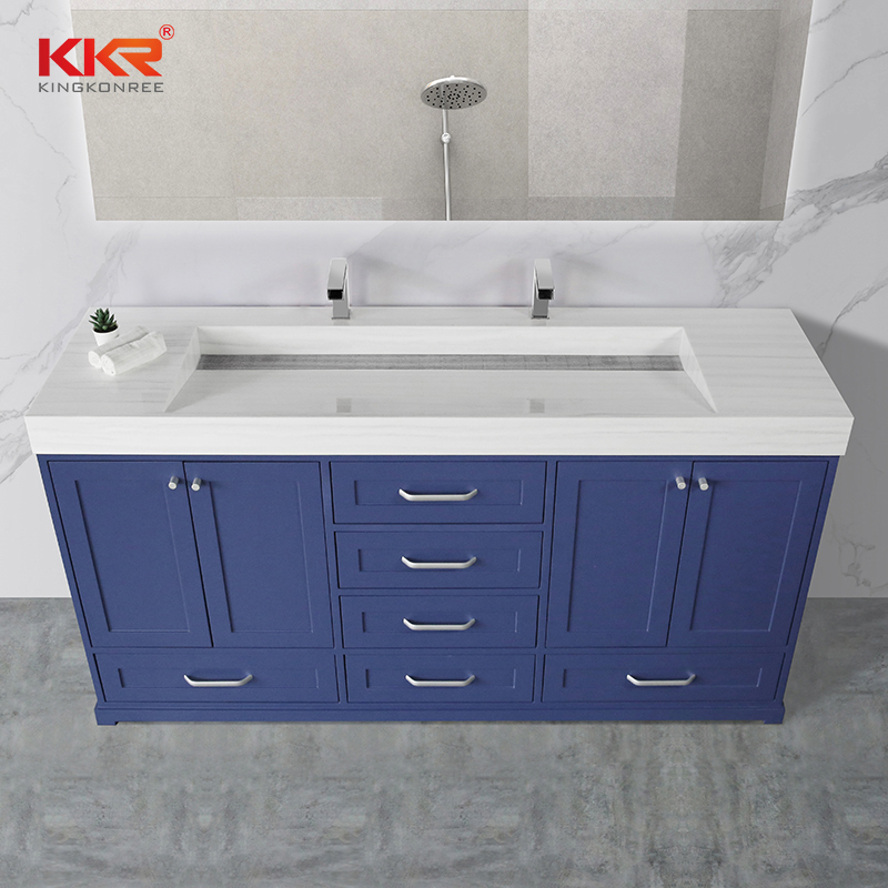 Stone Basin Hot Selling Solid Surface Stone Cabinet Basin Bathroom Cabinet 01