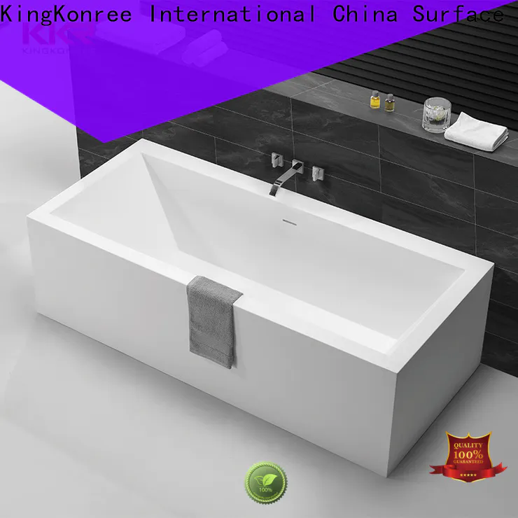 KingKonree finish stone freestanding bath at discount for shower room