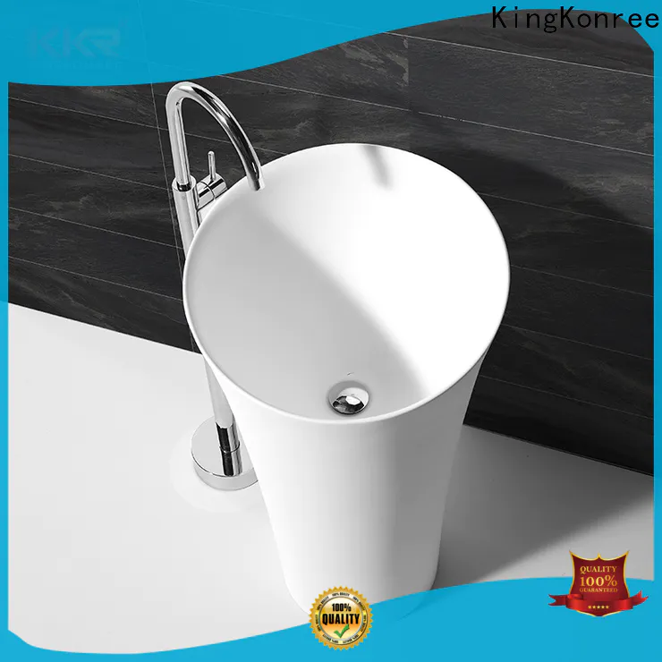 KingKonree standard pedestal wash basin supplier for motel
