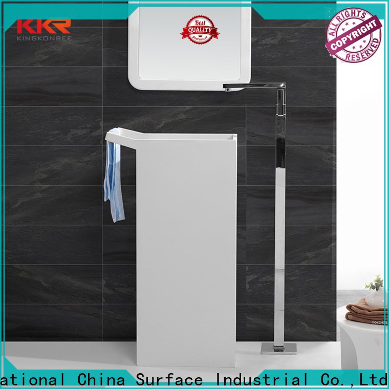 sturdy solid surface basin customized for hotel