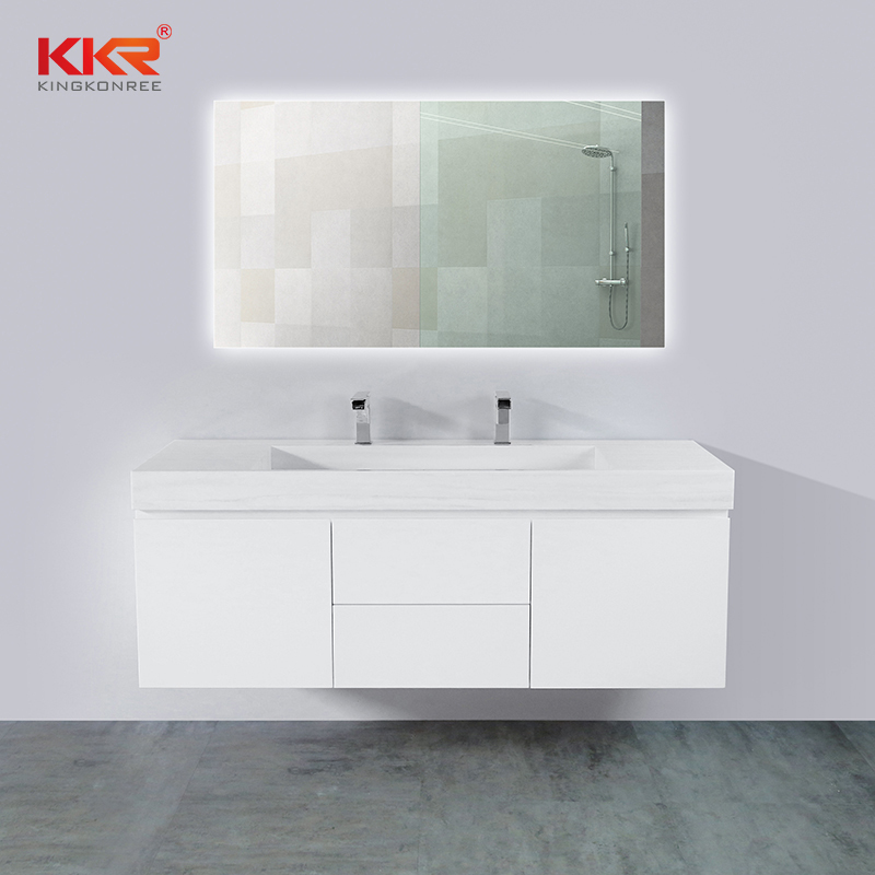 Marble Basin High Quality Bathroom Wall Hung Wooden Cabinet KKR-CAB004