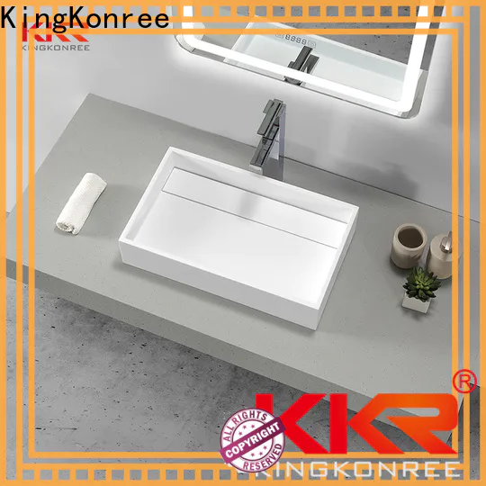 KingKonree top mount bathroom sink customized for restaurant