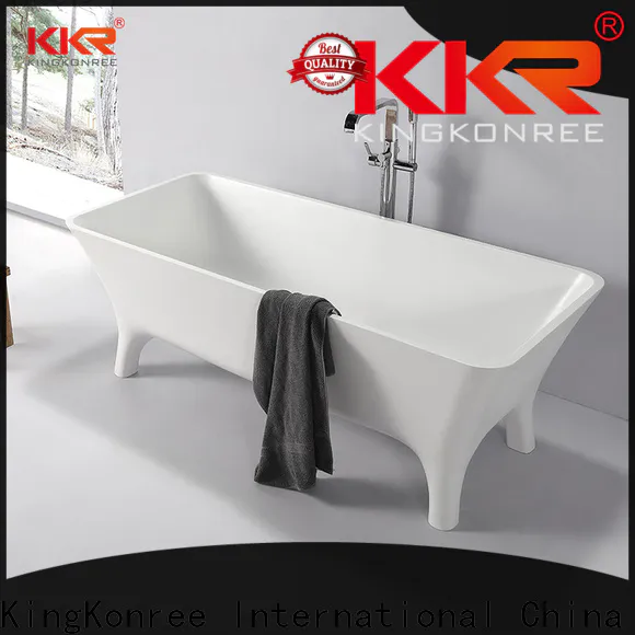 matt solid surface freestanding tub OEM for shower room