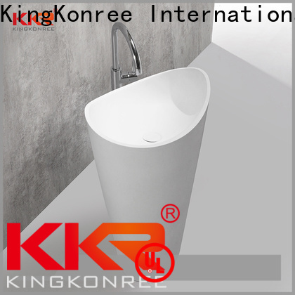 KingKonree pan shape pedestal sink manufacturer for bathroom