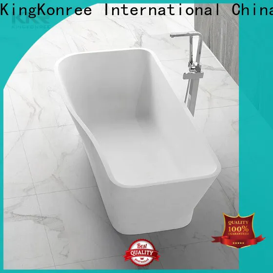 KingKonree white freestanding soaking tub ODM for shower room