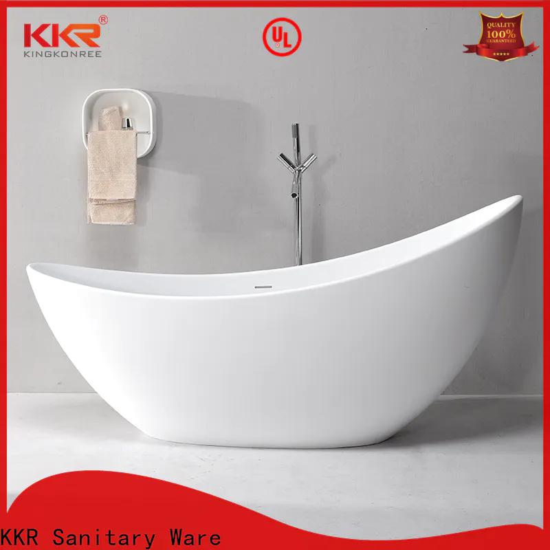KingKonree solid surface freestanding tub OEM for hotel