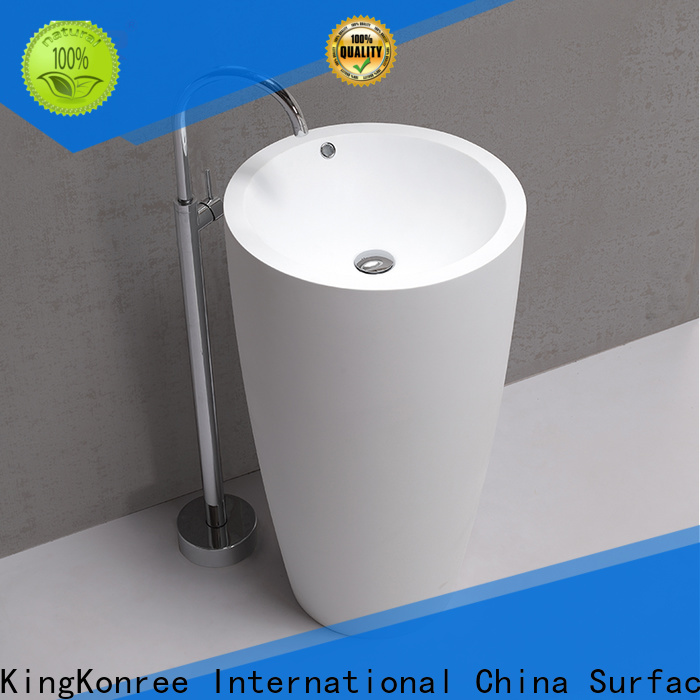 KingKonree pedestal sink manufacturer for hotel