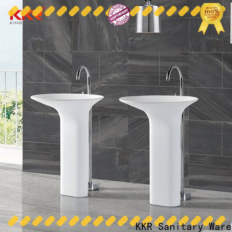 KingKonree resin stand alone bathroom sink manufacturer for home