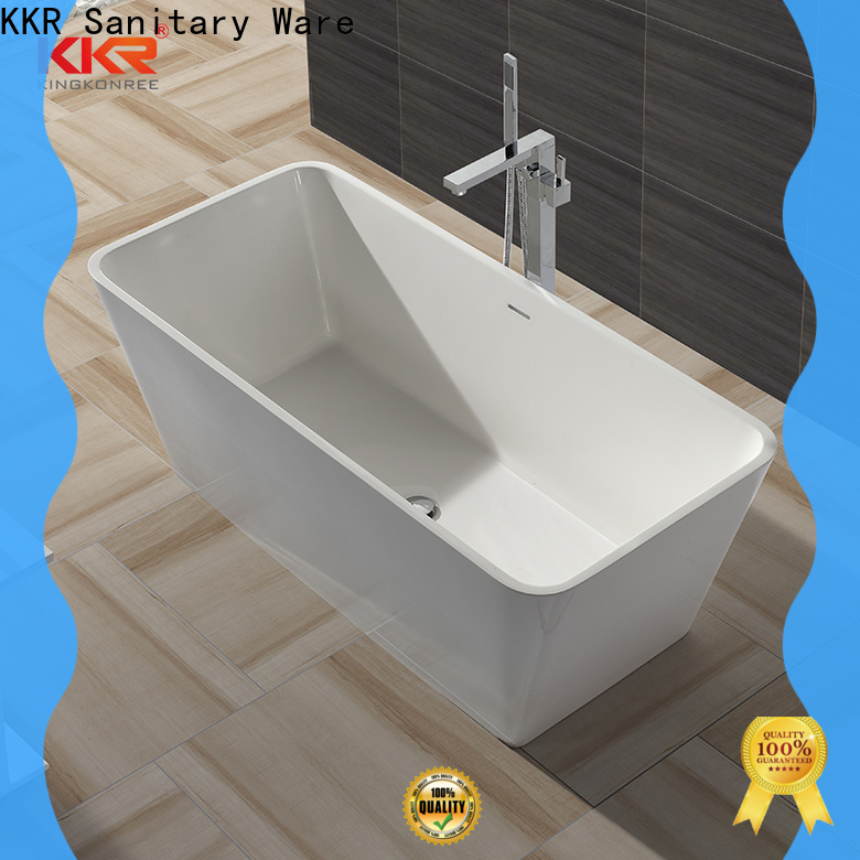 KingKonree white stone resin bathtub ODM for bathroom