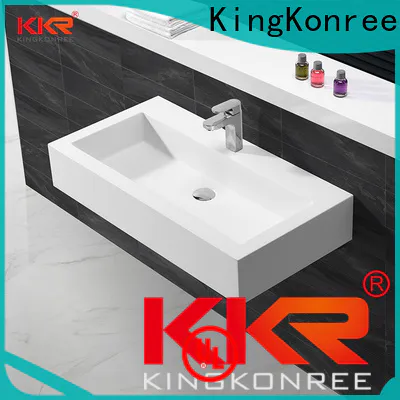 KingKonree resin stainless steel wash basin design for bathroom