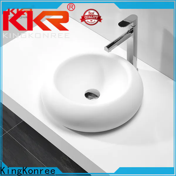 marble above counter vessel sink design for home
