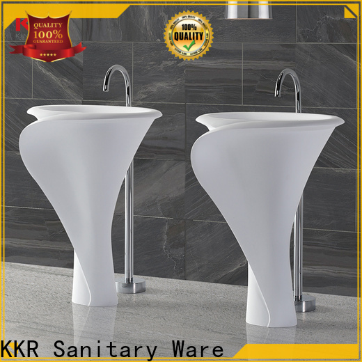 acrylic stand alone bathroom sink design for home