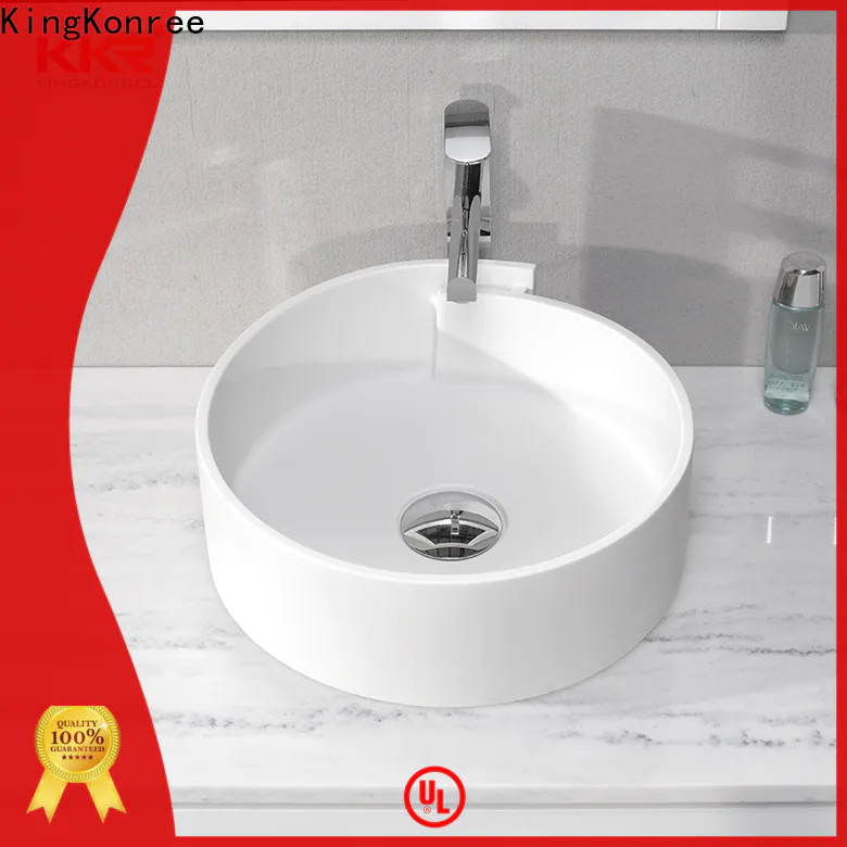 KingKonree top mount bathroom sink design for hotel