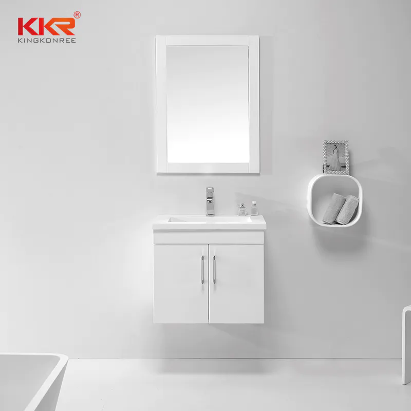 White Paint Wall Hung Bathroom Vanity Cabinet KKR-701CH