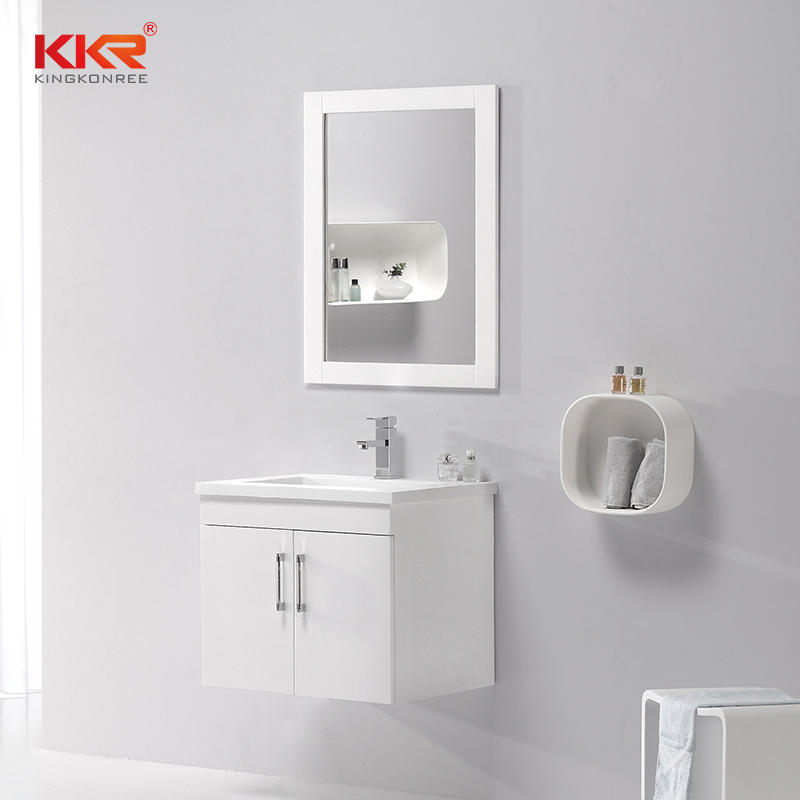 White Paint Wall Hung Bathroom Vanity Cabinet KKR-701CH
