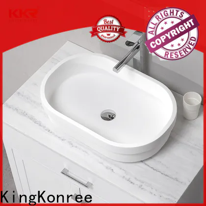 KingKonree white vanity wash basin cheap sample for home