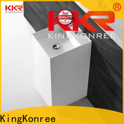 KingKonree rectangle stand alone bathroom sink customized for bathroom
