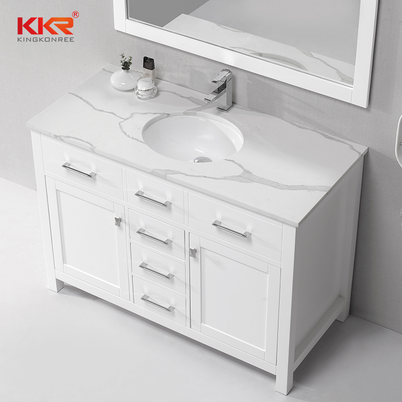 Hot Sale European Style Design Marble Vanity Bathroom Cabinet KKR-707CF