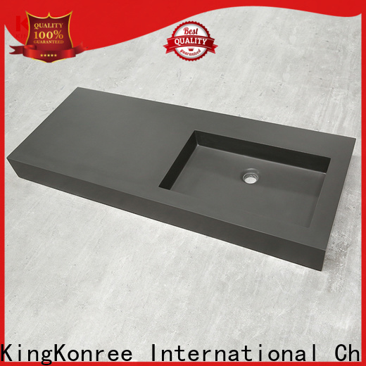 KingKonree dark floating basin cabinet manufacturer for bathroom