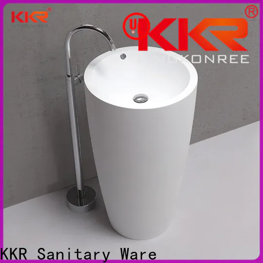 KingKonree thin pedestal wash basin factory price for home