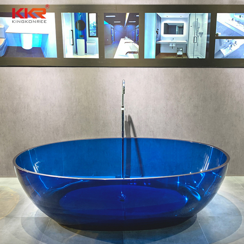 Wholesale Stone Composite Bathtub Solid Surface Freestanding Translucent Bathtub