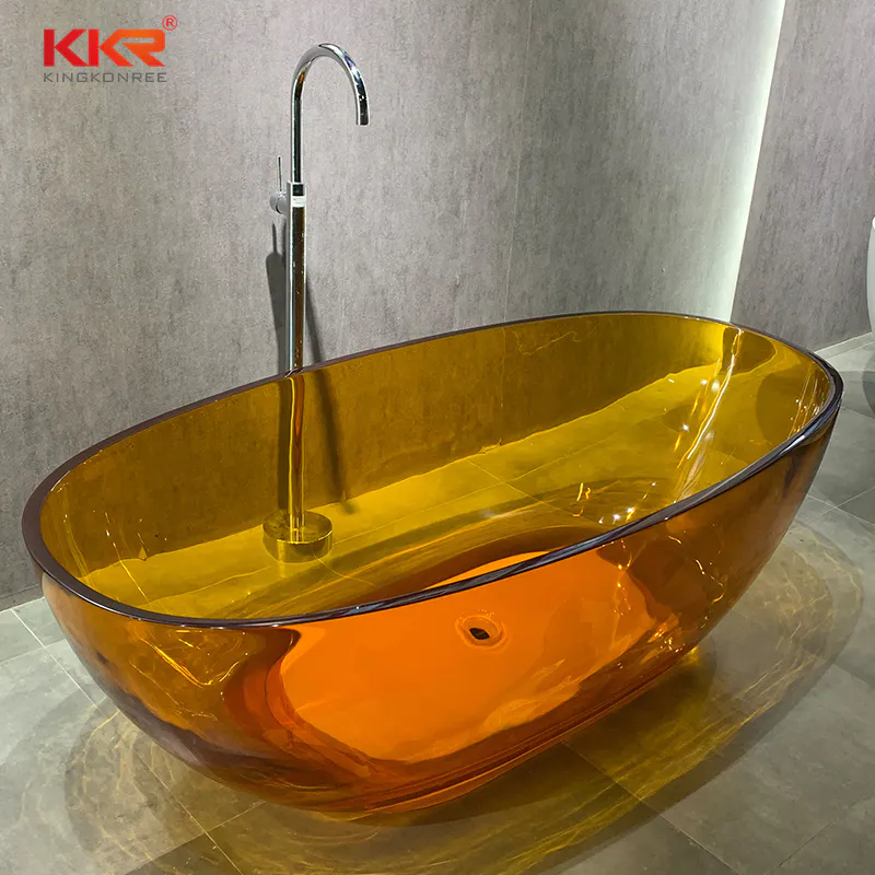 Solid Surface Freestanding Translucent Bathtub