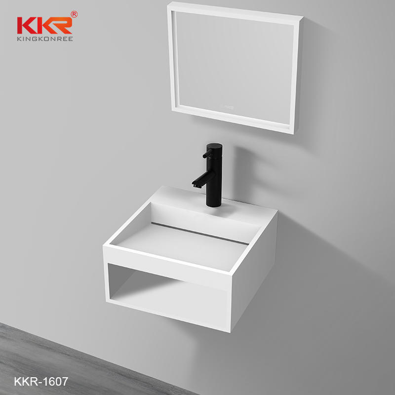 European Design Slopef Solid Surface Bathroom Wash Hand Basin KKR-1607