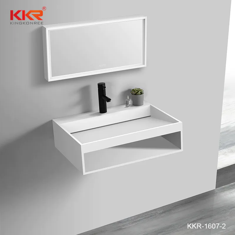European Design Sloping Sink Solid Surface Bathroom Wash Hand Basin KKR-1607