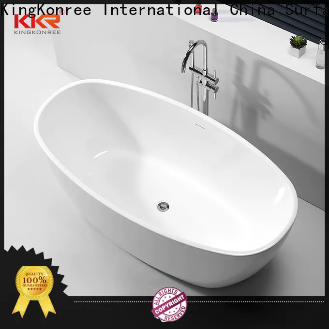 KingKonree black rectangular freestanding bathtub free design for shower room