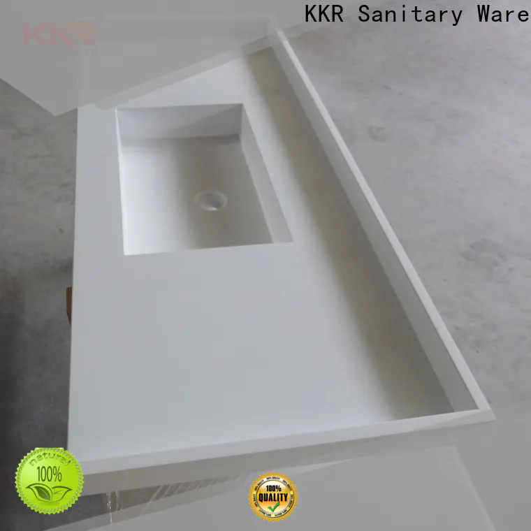 KingKonree marble marble top bathroom vanity latest design for hotel