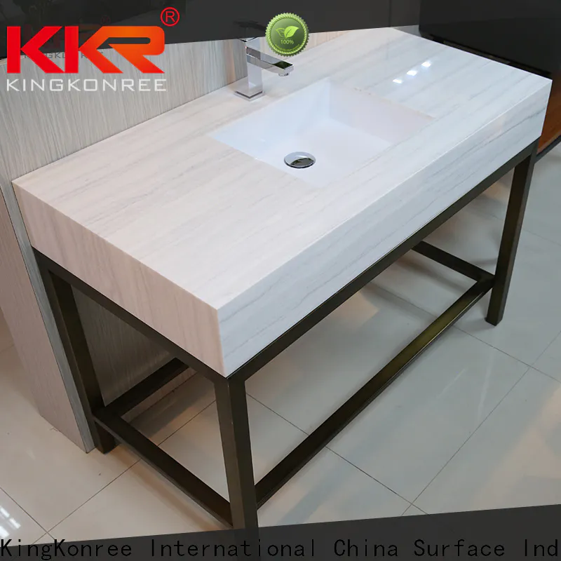 KingKonree soild quartz bathroom vanity manufacturer for home