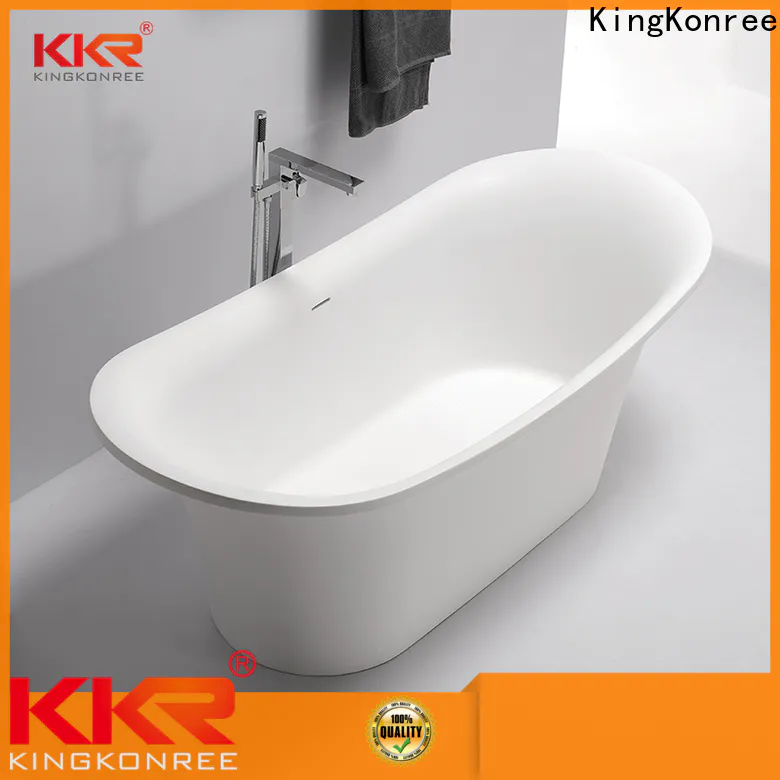white solid surface bathtub custom for family decoration