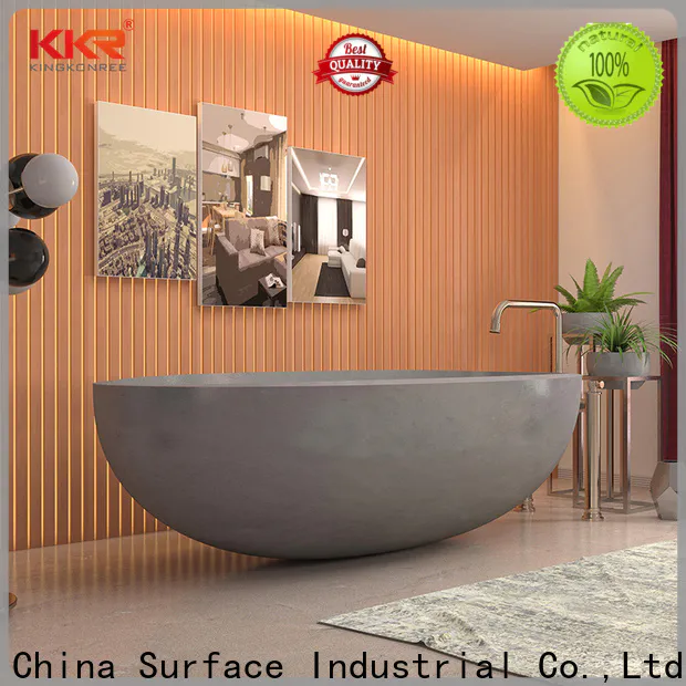 KingKonree finish stone freestanding bath ODM for bathroom