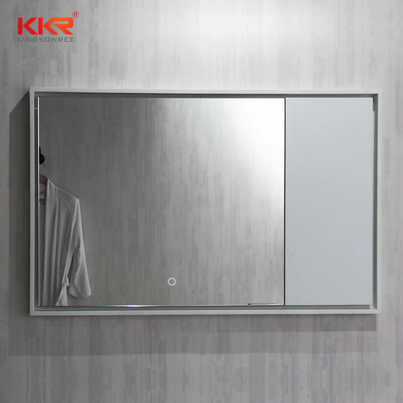 Solid Surface Frame Marble Stone Color Bathroom Led Mirror KKR-1570