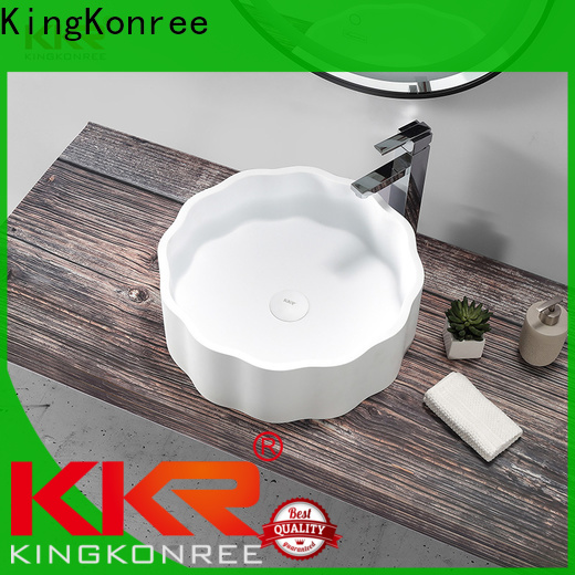 KingKonree pure bathroom countertops and sinks customized for hotel